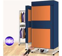 IUBGFTO 2-layer folding 2-button timing model Electric Heated Clothes Airer - Foldable Drying Rack Overheat Protection - Energy Saving Indoor Clothes Airer for Winter Drying (Blue)