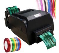 IUBGFTO 200DPI Ribbon Printer,4 Row Digital Ribbon Printer,Satin Ribbon Printing Machine,Stamping Printing Machine,12-20mm Width, 150MM/S,with Ribbon Holder,for Gift Ribbons, Streamers