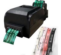 IUBGFTO 4 Row Digital Ribbon Printer,200DPI Ribbon Printer,Stamping Printing Machine,Satin Ribbon Printing Machine,12-20mm Width, 150MM/S,with Ribbon Holder,for Gift Ribbons, Streamers