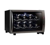 IUBGFTO 8 Bottle Refrigerator-White Red Chiller Countertop Cooler-Compact Mini Wine Fridge, w, Digital Control, Stainless Steel Door