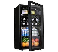IUBGFTO 95L Beverage Refrigerators,Table Top Vertical Wine/Drinks Cooler With LED Display Capacity Wine & Drinks Fridge for Soda Beer Or Wine Perfect