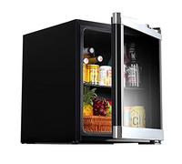 IUBGFTO Beverage Ice Bar, Desktop Household Small Refrigerator, Small Refrigerated Wine Cabinet with Glass Door, 42L Independent Wine Cellar
