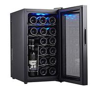 IUBGFTO Beverage Refrigerator Mini,Constant Temperature Wine Cabinet Adjust Temperature Freestanding Counter Top Bar Fridge Quiet Operation Compressor (Elegant black)