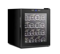 IUBGFTO Countertop Wine Cooler Refrigerator,Freestanding Compact Mini Wine Fridge 16 Bottle Capacity, Digital Control for White and Red Wines