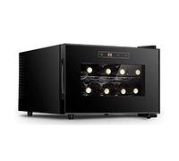 IUBGFTO Freestanding Wine Cooler Mini Constant Temperature Wine Cabinet,Tempered Glass Shielding UV Rays,Compact Mini Wine Fridge 12 Bottle Capacity, Digital Control