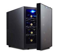 IUBGFTO Mini Fridge Black,Wine & Drinks Fridge For Soda Beer Wine Stainless Steel Glass Door Small Drink Dispenser Machine Digital Display Outdoor Beer Cooler