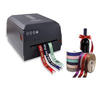 IUBGFTO Ribbon Printing Machine 3 Row Digital Satin Ribbon Printer For Gift Wrapping, Label Printer Foil Stamping Printing Machine 20-104mm Width, Supports 50+ Languages For Christmas Party (300DPI)