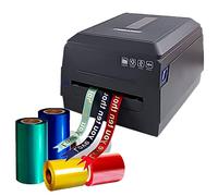 IUBGFTO Ribbon Printing Machine with Ribbon Holder, 3 Row Digital Satin Ribbon Printer for Gift Wrapping, Label Printer Foil Stamping Printing Machine, Supports 50+ Languages, Updated Version