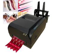 IUBGFTO Satin Ribbon Printer Machine 4 Row Digital Ribbon Printer 200dpi 150 mm/s Label Printer Foil Stamping Printing Machine,12-20mm Width, Supports 50+ Languages for Gift Wrapping