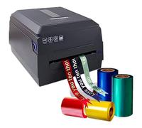 IUBGFTO Satin Ribbon Printing Machine 4 Row Digital Ribbon Printer, Label Printer Foil Stamping Printing Machine for Gift Wrapping, 20-104mm Width, Supports 50+ Languages for Christmas Party