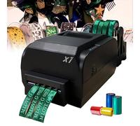 IUBGFTO Satin Ribbon Printing Machine,Foil Stamping Printing Machine,Thermal Transfer Printer for 12-20mm Satin Ribbon,Supports 50+ Languages For Christmas Party