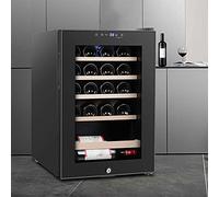 IUBGFTO Single Door Constant Temperature Wine Refrigerator, Independent Wine Cabinet with Intelligent Control Panel and Glass Door, 5-22℃, 62L Capacity, 85W, Silent