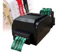 IUBGFTO Thermal Transfer Printer for 12-20mm Satin Ribbon,150 mm/s 200dpi 4 Row Digital Satin Ribbon Printing Machine with Holder, Supports 50+ Languages for Gift Wrapping
