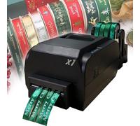 IUBGFTO Thermal Transfer Printer for 12-20mm Satin Ribbon,Supports 50+ Languages,200dpi Digital Satin Ribbon Printing Machine, for Gift Ribbons, Streamers