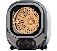 IUBGFTO Vented Tumble Dryer, Front Tumble Dryer Filter lint dust 0-200 minutes Timer Hot cold air 3D drying Overheat Protection 35dB silent Compact Clothes Spin Dryer (Brown)