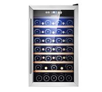 IUBGFTO Wine Cooler, Double-layer Tempered Glass Free Standing Wine Cooler, With Child Lock Protection Wine Cooler Refrigerator