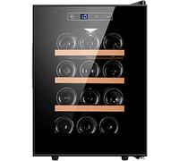 IUBGFTO Wine Cooler Freestanding Thermoelectric Wine Refrigerator Home Bar Red/White Wine Fridge Beech Wood Shelves Digital Display Quiet Operation 12 Bottles-12 Bottles