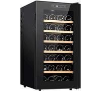 IUBGFTO Wine Cooler Freestanding Thermoelectric Wine Refrigerator Home Bar Red/White Wine Fridge Beech Wood Shelves Digital Display Quiet Operation 12 Bottles-28 Bottles