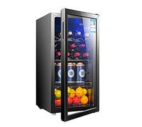 IUBGFTO Wine Cooler Refrigerator Constant Temperature Wine Cabinet: 3~12℃,98W/Configure LED Blue Light/90 Liter Capacity,Suitable For Offices, Leisure Clubs, Homes