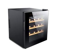 IUBGFTO Wine Cooler Refrigerator Fridge 16 Bottles Single Zone Wine Cellar Freestanding Wine Chiller with Double-Layer Glass Door Touch screen stainless steel