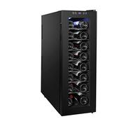 IUBGFTO Wine Cooler Refrigerator - Red Wine Fridge Chiller Vertical Wine Cooler - Freestanding Compact Mini Wine Fridge 24 Bottle - Electronic Cooling -60W
