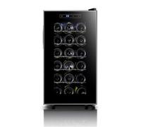 IUBGFTO Wine coolers fridges, Wine Fridge, Capacity 52 litres, Temperature 10-18 ° C, Touch Control Panel, 5 Stainless steel shelf, Black