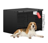 Iubyceh Heavy Duty Dog Crate Cover, Waterproof Oxford Fabric Pet Cage Cover, Universal Fit Wire Kennel with Ventilation Window for Indoor Outdoor Use,30 Inch