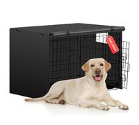 Iubyceh Heavy Duty Dog Crate Cover, Waterproof Oxford Fabric Pet Cage Cover, Universal Fit Wire Kennel with Ventilation Window for Indoor Outdoor Use,36 Inch