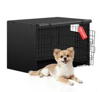 Iubyceh Heavy Duty Dog Crate Cover, Waterproof Oxford Fabric Pet Cage Cover, Universal Fit Wire Kennel with Ventilation Window for Indoor Outdoor Use,24 Inch