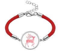 IUCN Endangered Animals Red Sika Deer Lucky Red String Bracelet Rope Bracelet Handmade