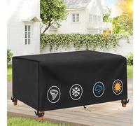 IUCUHE 170x94x72cm/LxWxH Square Garden Furniture Covers Waterproof,Garden Furniture Set Covers Waterproof,Extra Large Patio Cover, Black,Heavy Duty 420D Oxford,Windproof, Anti-UV