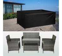 IUCUHE Garden Furniture Covers Waterproof,Cover for Rattan Furniture 220cm Anti-UV Fabric, Patio Table Cover Waterproof,Outdoor Table Covers Rectangle for Outside Rattan Sofa 220L X130W X75H/cm