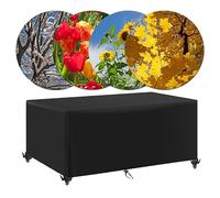 IUCUHE Outdoor Furniture Cover for Rattan Sofa Set,Rectangular Garden Table Covers 125x80x100cm/Length x Width x Heigh 420D Heavy Duty Large for Patio Dinning Set Rattan Sofa Chairs Outside Seating