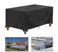 IUCUHE Rectangular Outdoor Table and Chairs Cover 280x110x80cm/LXWXH Garden Sofa Covers Waterproof,Garden Tables 600d Oxford Fabric Windproof and Rip Proof for Outside Garden Furniture Heavy Duty