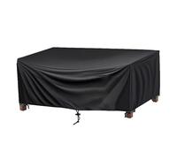 IUCUHE Square/Rectangular Outdoor Furniture Cover 75x75x40cm/LxWxH Rattan Sofa Cover Protects Against Snow,and Windproof 420D Oxford Anti UV Rip Proof,Anti UV, Rip Proof, Rectangular, Black