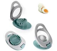 IUFDGHN Egg Slicer-Egg Slicer for Boiled Eggs,Egg Slicer with Stainless Steel,Multifunctional Egg Cutter for Evenly Slicing Boiled Eggs Ham Kiwi Banana and Strawberry(Green)