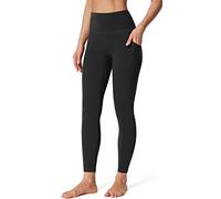 IUGA Buttery Soft Leggings for Women High Waisted Gym Leggings with Pockets No Front Seam Yoga Pants for Running Workout Black