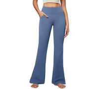 IUGA Flared Leggings with Pockets Yoga Pants for Women High Waist Wide Leg Trousers for Work Workout