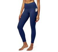 IUGA High Waist Yoga Pants with Pockets, Gym Leggings for Women Tummy Control, Workout Leggings for Women 4 Way Stretch Dark Blue