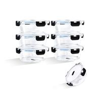 IUGHN Set of 6 Glass Containers With Lids, Versatile 950ml Meal Storage Food+1 Cleaning Sponge, Features Snap Snaps Meal Prep Containers Glass, Perfect Food Containers for Chefs and Cooking Lovers