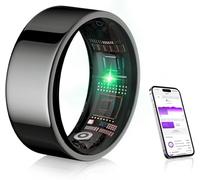 IUHFSIFS 2026 Smart Ring 7th Gen【Industry No.1 - 0 Measurement Error】【IP68 Waterproof Certification】Sports Specific Smart Ring for Women Men Sleeping, Heart Rate, SpO2, for Android IOS Black 10#