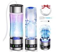 IUHFSIFS 4.0 Upgrade Hydrogen Water Bottle with Brush【NO.1 Double Hydrogen Content】Hydrogen Water Bottle with 2025 Advanced, 0 Chlorine & 0 Ozone & 0 Heavy Metals Improve Water in 3 Min for Home