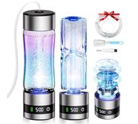 IUHFSIFS 4.0 Upgrade Hydrogen Water Bottle with Brush【NO.1 Double Hydrogen Content】Hydrogen Water Bottle with 2025 Advanced, 0 Chlorine & 0 Ozone & 0 Heavy Metals Improve Water in 3 Min for Home