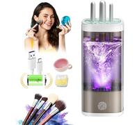 IUHFSIFS 5.0 Upgrade Make Up Brush Cleaner【Eliminates 99.99% of Makeup Residue】Electric Brush Cleaner【7000 RPM Turbo Motor】Universal 1-Button Cleaner, Makeup Brush Cleaner Circuit Upgrade