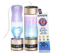 IUHFSIFS Hydrogen Water Bottle【SPE/PEM Electrolysis Technology】5000PPB Hydrogen Water Bottle Generator, 450ML Portable Water Lonizer,Improve Water in 3 Minutes for Travel Office