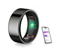 IUHFSIFS Smart Ring 5th Gen【Industry No.1 - 0 Measurement Error】& Sports Specific Smart Ring for Women Men Sleeping, Heart Rate, SpO2, 200 Modes for Android IOS Black 8#
