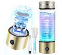 IUHFSIFS Upgrade Hydrogen Water Bottle with Brush【Authoritative Certification - 3000PPB】【NO.1 Double Hydrogen Content】 Hydrogen Water Bottle with TOP SPE PEM Technique, Improve Water in 3 Min