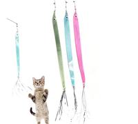 IUHKBH Cat Toy Attachments, 3 PCS Simulation Glitter Beltfish Cat Wand Refill Interactive Kitten Toys for Indoor Cat Kitten Enrichment & Hunting Instincts