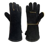 iuhkjnuh large 16 Inches,932℉,Leather Forge Welding Gloves, Heat/Fire Resistant,Mitts for BBQ,Oven,Grill,Fireplace,Tig, Beekeeping,Mig,Baking,Furnace,Stove,Pot Holder,Animal Handling Glove.
