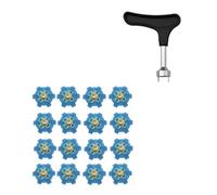Iuhtrb 16Pcs Outdoor Golfs Shoe Spikes Replacement Studs Nonslip Pin Fast Twists Cleats Golfs Shoes Accessories Nonslip Golf Pin Fast Twists Turn Screw Studs